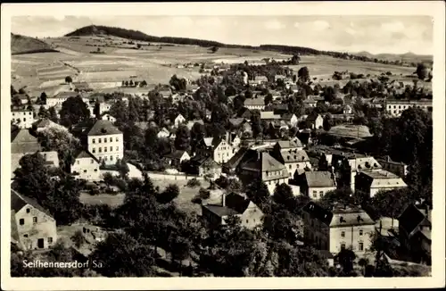 Ak Seifhennersdorf Görlitz Sachsen, Ortspartie, Vogelschau