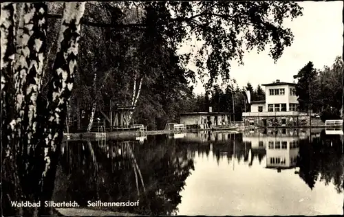 Ak Seifhennersdorf in Sachsen, Waldbad Silberteich