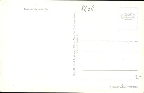 Ak Niederoderwitz Oderwitz in der Oberlausitz, Ortsansicht