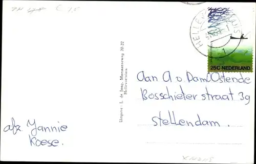 Ak Nieuw Helvoet Hellevoetsluis Südholland, Moriaanseweg