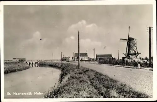 Ak Sint Maartensdijk Zeeland Niederlande, Molen, Windmühle