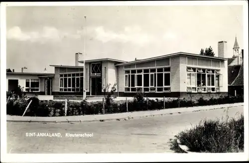 Ak Sint Annaland Zeeland Niederlande, Kleuterschool