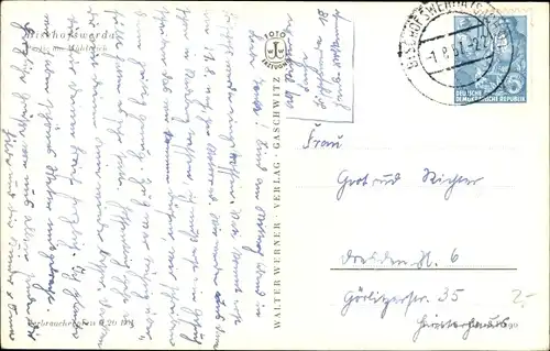 Ak Bischofswerda in Sachsen, Partie am Mühlteich