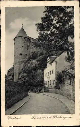 Ak Bautzen in der Lausitz, Partie an der Fischergasse