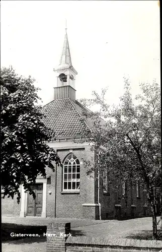 Ak Gieterveen Drenthe, Herv. Kerk