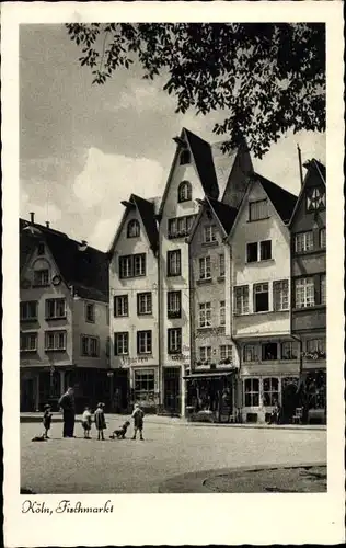 Ak Köln am Rhein, Partie auf dem Fischmarkt, Geschäfte