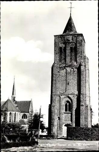 Ak Duizel Eersel Nordbrabant, Oude Toren met R. K. Kerk