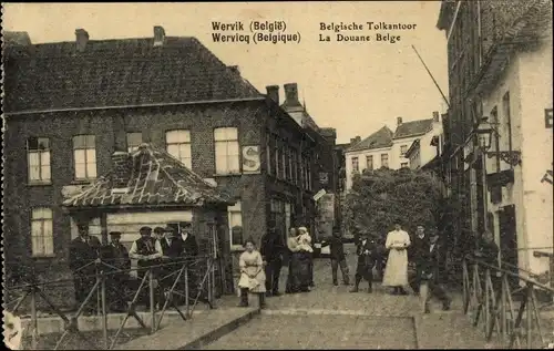 Ak Wervik Wervicq Westflandern, La Douane belge
