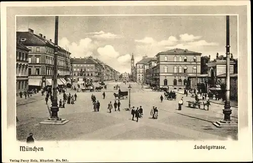 Ak München Bayern, Ludwigstraße