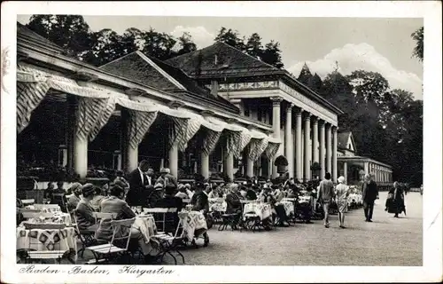 Ak Baden Baden am Schwarzwald, Kurgarten