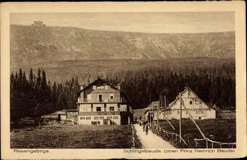 Ak Karpacz Krummhübel Riesengebirge Schlesien, Schlingelbaude, Schronisko na Starej Polanie