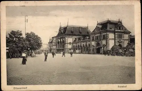 Ak Düsseldorf am Rhein, Bahnhof