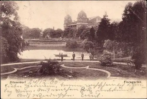 Ak Düsseldorf am Rhein, Floragarten