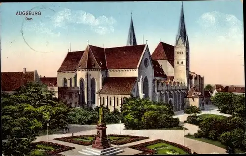 Ak Augsburg in Schwaben, Dom, Denkmal