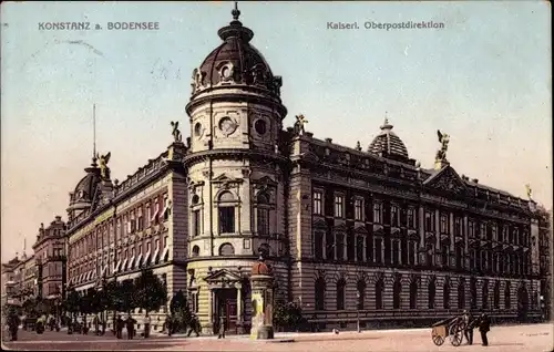 Ak Konstanz am Bodensee, Kaiserl. Oberpostdirektion