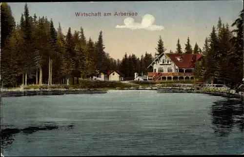 Ak Bayerisch Eisenstein in Niederbayern, Wirtschaft am Arbersee