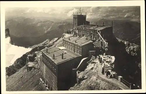 Ak Zugspitze, Münchener Haus, Panorama