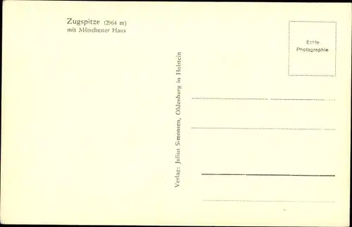 Ak Zugspitze, Münchener Haus, Panorama