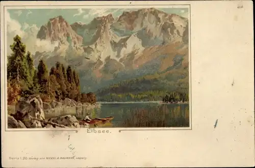 Litho Grainau in Oberbayern, Eibsee