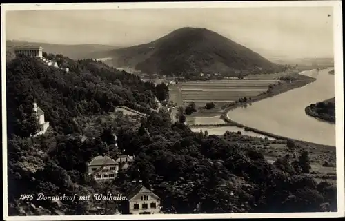 Ak Donaustauf in der Oberpfalz, Walhalla, Panorama vom Ort