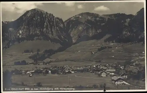 Ak Bad Oberdorf Bad Hindelang im Oberallgäu, Hirschberg, Panorama