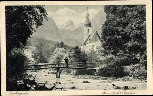 Ak Ramsau im Berchtesgadener Land Oberbayern, Kirche