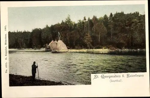 Ak Baierbrunn Oberbayern, St. Georgenstein in der Isar