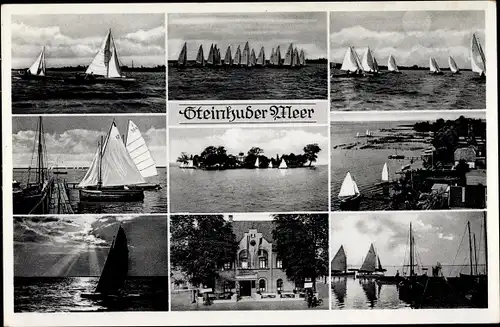 Ak Steinhude Wunstorf Niedersachsen, Steinhuder Meer, Segelboote