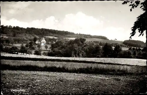 Ak Vierbuchen Waldbröl im Oberbergischen Land, Panorama, Pension Melzig