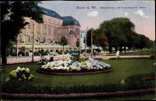 Ak Bonn am Rhein, Bürgerverein mit Poppelsdorfer Allee