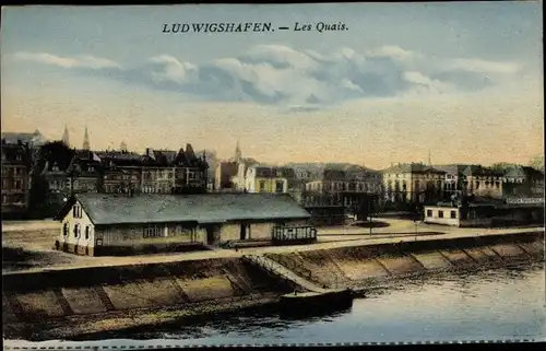 Ak Ludwigshafen am Rhein, Les Quais