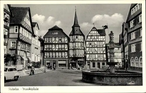 Ak Fritzlar in Hessen, Marktplatz