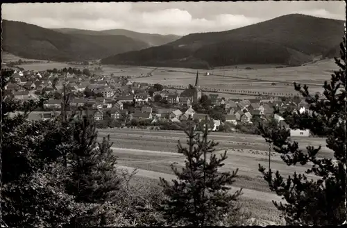 Ak Wallau Biedenkopf an der Lahn, Panorama vom Ort