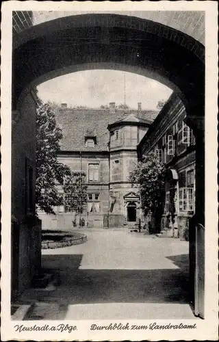 Ak Neustadt am Rübenberge, Durchblick zum Landratsamt