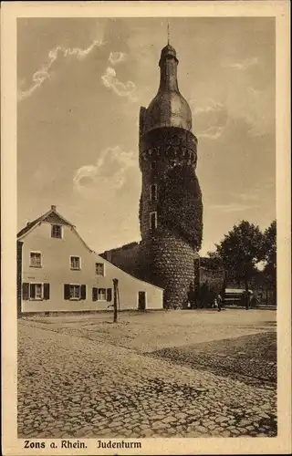 Ak Zons Dormagen am Niederrhein, Judenturm