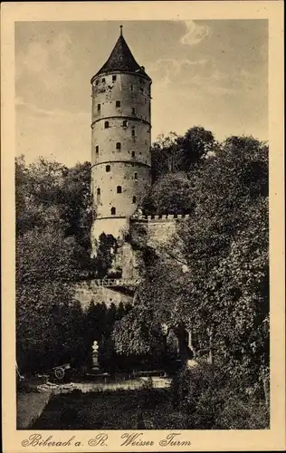 Ak Biberach an der Riß in Oberschwaben, Weisser Turm