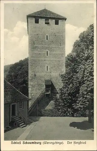 Ak Schaumburg Rinteln an der Weser, Schloss, Der Bergfried