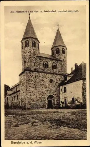Ak Bursfelde Hemeln Hann. Münden in Niedersachsen, Klosterkirche aus dem 11. Jahrhundert