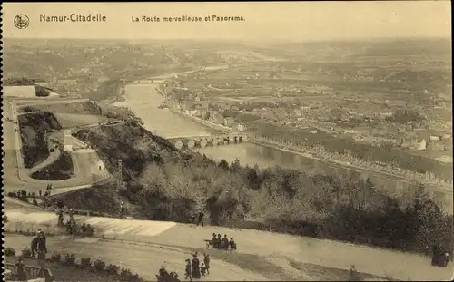 Ak Namur Wallonien, La Route merveilleuse et Panorama