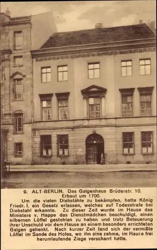 Ak Berlin, Galgenhaus, Brüderstraße 10, das Galgenhaus