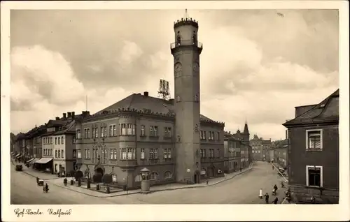 Ak Hof an der Saale Oberfranken Bayern, Rathaus