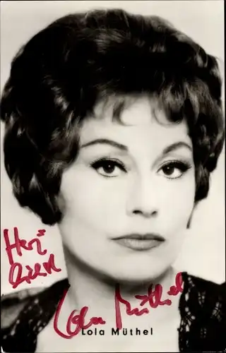 Ak Schauspielerin Lola Müthel, Portrait, Autogramm