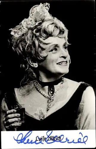 Ak Schauspielerin Luise Ullrich, Seitenportrait, Autogramm