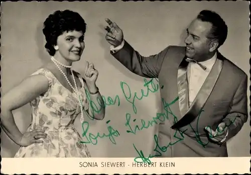 Ak Sänger Sonja Siewert und Herbert Klein, Portrait, Autogramm