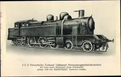 Ak Personenzug Tender Dampflokomotive, Paris Lyon Mittelmeer Bahn, HANOMAG