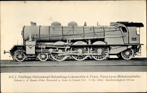Ak Dampflokomotive 10362, Paris Lyon Mittelmeer Bahn, Henschel & Sohn Cassel