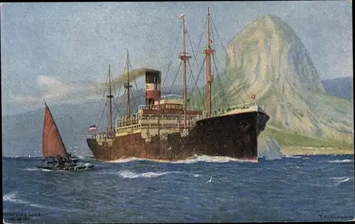 Künstler Ak Hugo Stinnes Linien, Dampfer Hamburg Südamerika