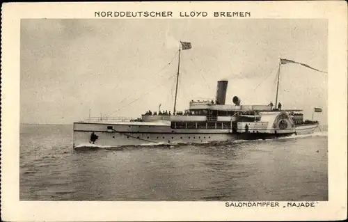 Ak Norddeutscher Lloyd Bremen, Dampfer Najade