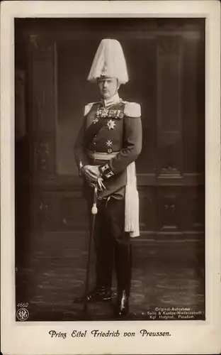 Ak Eitel Friedrich Prinz von Preußen in Uniform, Orden