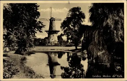 Ak Leiden Südholland Niederlande, Molen De Valk